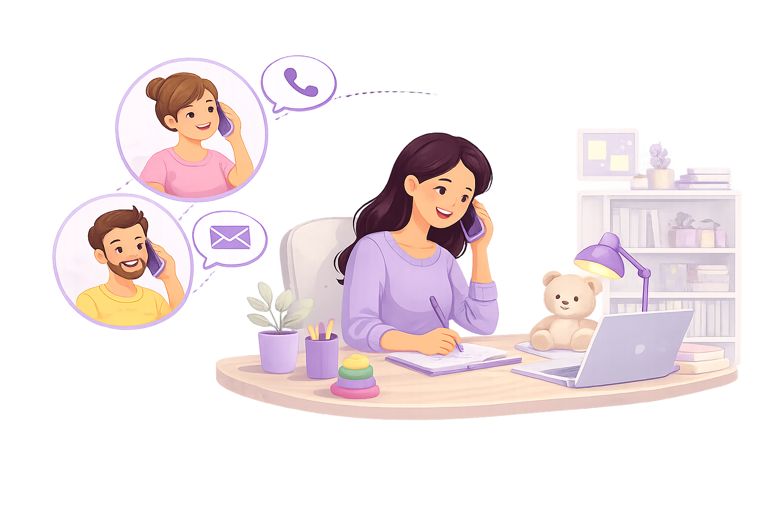 Contact us illustration Contact us illustration